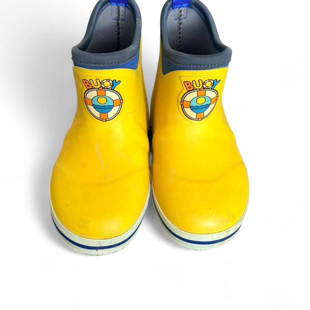 Buoy Boots Kids Yellow Waterproof Nautical Ankle Rain Boots